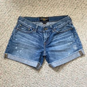 Denim cut off shorts